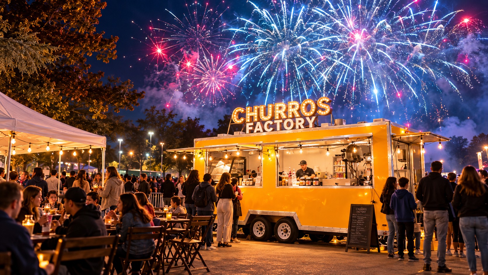 Churros Factory pendant le feu d'artifice du 5 septembre